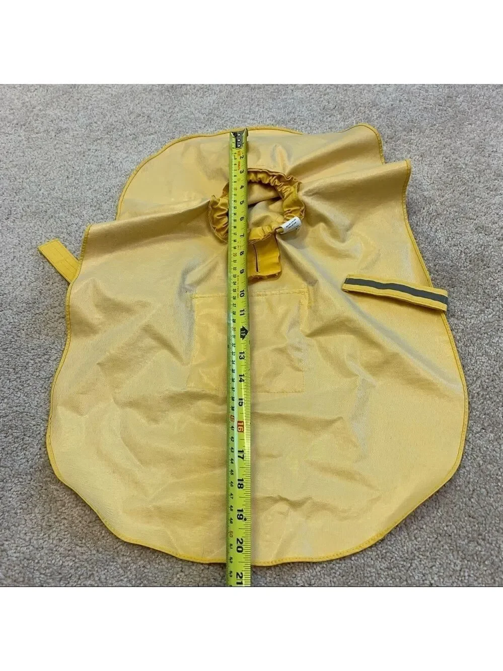 DOG Yellow Hooded Raincoat Size Medium